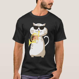 Cat Playing French Horn Player French Hornist T-Shirt