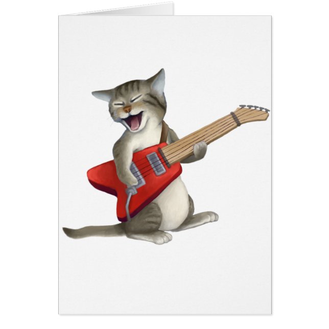 Cat Playing Guitar (Front)