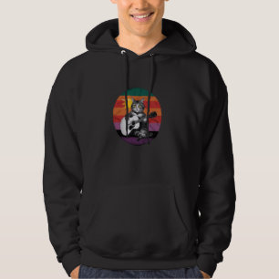 Cat Playing Guitar For Men Women Kids Hoodie