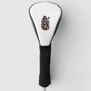 Cat Playing Guitar Rock & Roll 80s 90s Rock Band C Golf Head Cover
