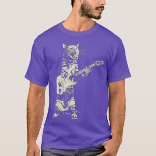 Cat playing guitar  T-Shirt
