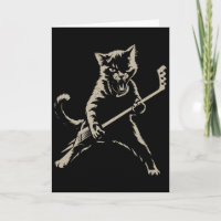 Cat Playing Ice Hockey Funny Cat Playing Hockey Sp
