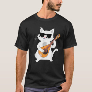 Cat Playing Mandolin T-Shirt