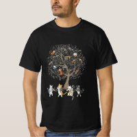 Cat Playing Musical Instrument Violin tree Pets lo