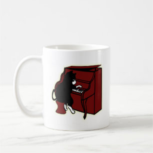 Cat Playing Piano Mug