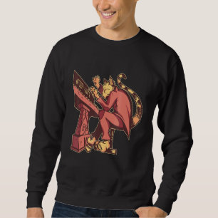 Cat Playing Piano Special Blues Music Jazz Artist  Sweatshirt