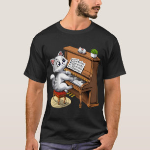 Cat Playing Piano T-Shirt