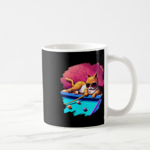 Cat Playing Pool Billiards In Lounge Cool Funny Ca Coffee Mug