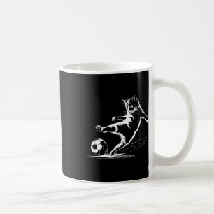 Cat Playing Soccer Byll Graphic Cat Sports Funny C Coffee Mug