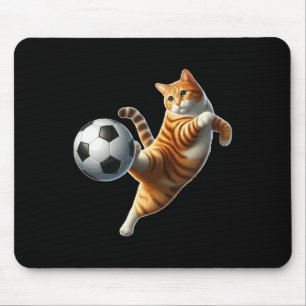 Cat Playing Soccer Costume Cat Owner Sports Lover Mouse Pad