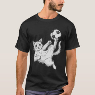 Cat Playing Soccer, Kids And Boys Soccer Byll, Soc T-Shirt