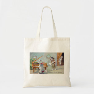 Cat Playing the Piano, Louis Wain Tote Bag