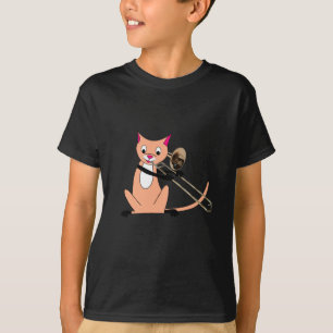 Cat Playing the Trombone T-Shirt