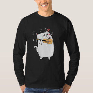 Cat Playing Violin Idea For Animal Or Violinist L T-Shirt