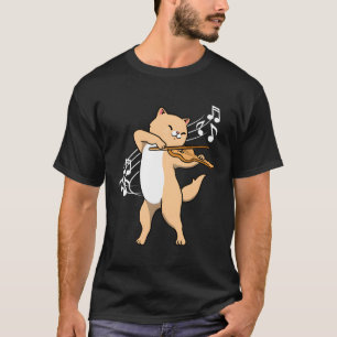 Cat Playing Violin Violinist T-Shirt