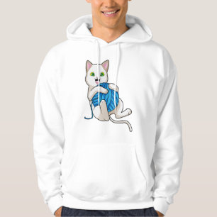 Cat Playing Wool Hoodie