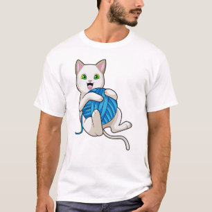 Cat Playing Wool T-Shirt