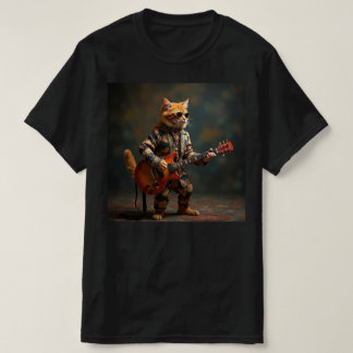 Cat plays the guitar. T-Shirt