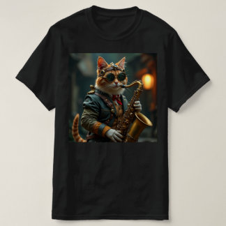 Cat plays the sax. T-Shirt