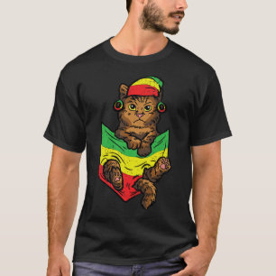 Cat Pocket Black History Month Colour Men Kitten A T-Shirt