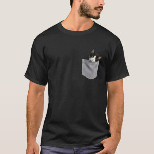 Cat Pocket Peeking Cute Cat in Pocket 3 T-Shirt