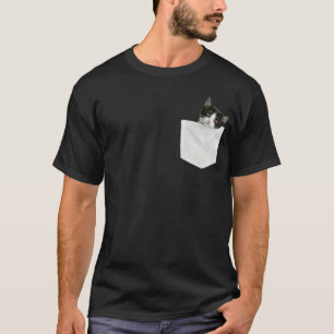 Cat Pocket Peeking Cute Cat In Pocket T-Shirt