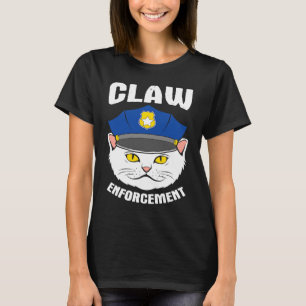 cat police text pun dad joke T-Shirt