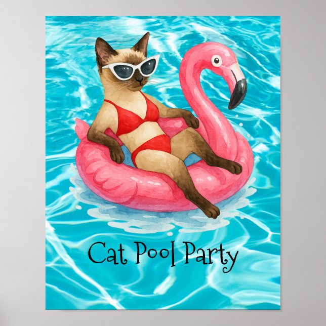 Cat Pool Party  Poster (Front)