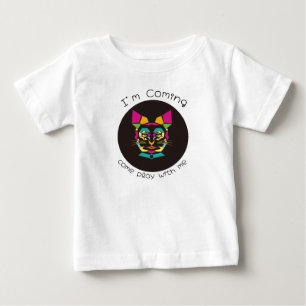 cat pop art baby T-Shirt