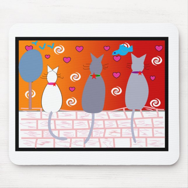 Cat Pop Art Mouse Pad (Front)