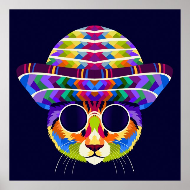 Cat pop art  poster (Front)