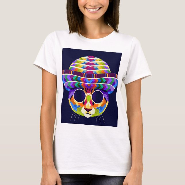 Cat pop art  T-Shirt (Front)