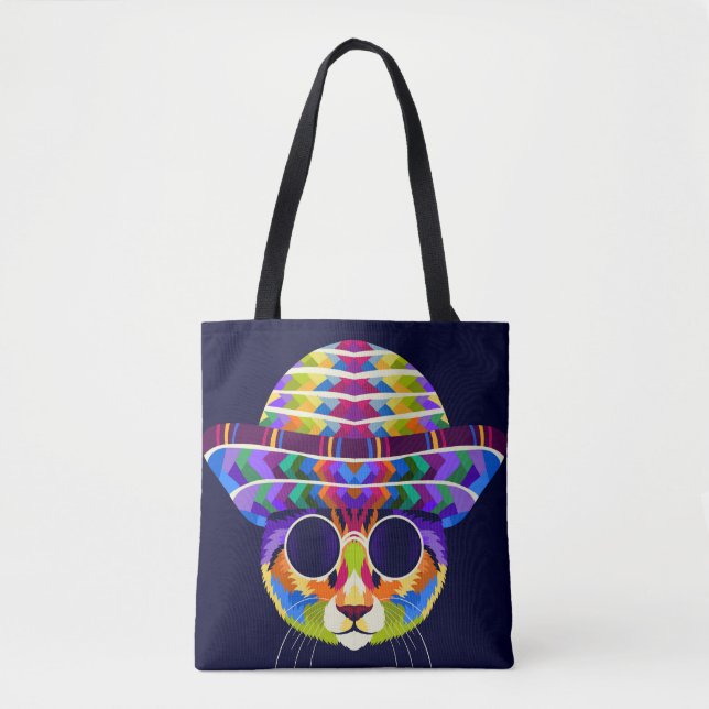 Cat pop art  tote bag (Front)