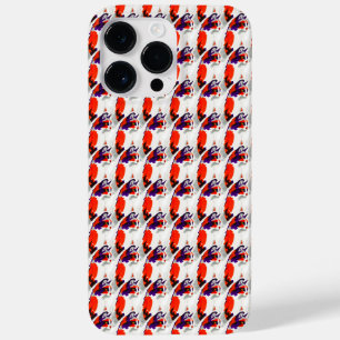 Cat Portrait – Bold Graphic Art Orange and Violet Case-Mate iPhone 14 Pro Max Case