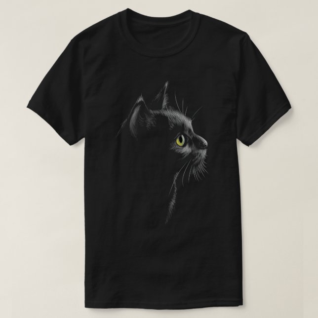 Cat Portrait Cat Head  T-Shirt (Design Front)