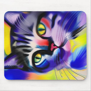 Cat portrait mouse pad