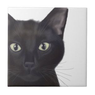 Cat, Portrait of Gus Ceramic Tile