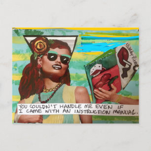 Cat postcard by bad girl art