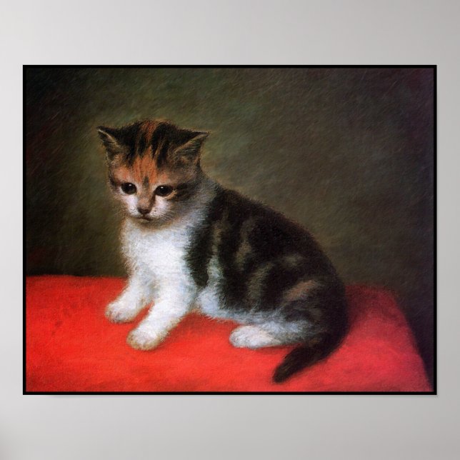 Cat Poster: Kitten Painting by George Stubbs Poster (Front)