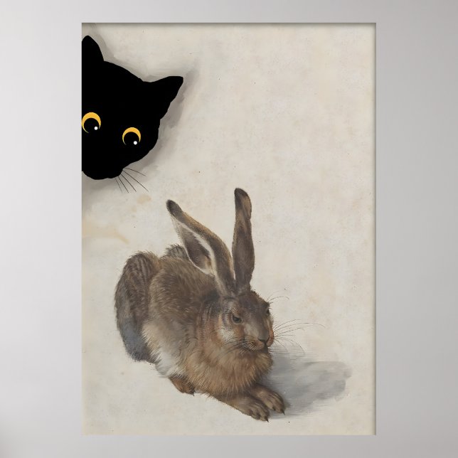 Cat Poster Vintage Durero Rabitt (Front)