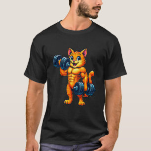 Cat Powerlifting Weightlifting Gym Workout T-Shirt
