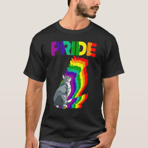 Cat Pride Cat Rainbow Colour Cat Kitten 10 T-Shirt
