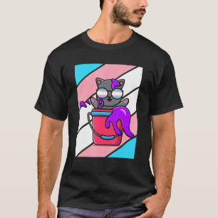 Cat Pride Colours Transgender Flag Lgbtq Proud All T-Shirt
