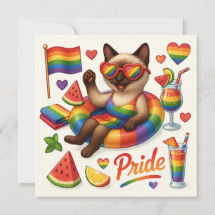 Cat Pride Paws Cat-inspired Pride LGBTQ Invitation
