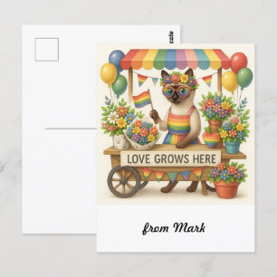Cat Pride Paws Cat-inspired Pride LGBTQ Postcard