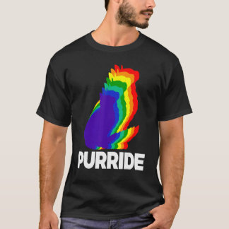 Cat Pride Purride Cat Rainbow Colour  Cat  Kitten  T-Shirt