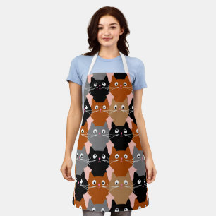 CAT PRINT KITCHEN APRON