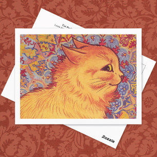 Cat Profile Illustration Louis Wain Postcard