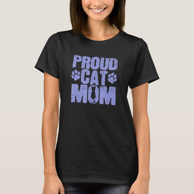 Cat Proud Cat Mum T-Shirt (Front)