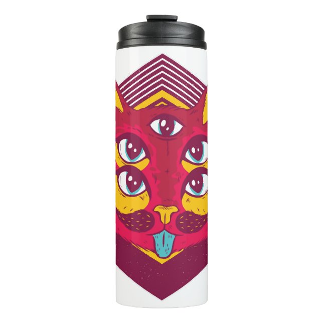 Cat Psychedelic Thermal Tumbler (Front)